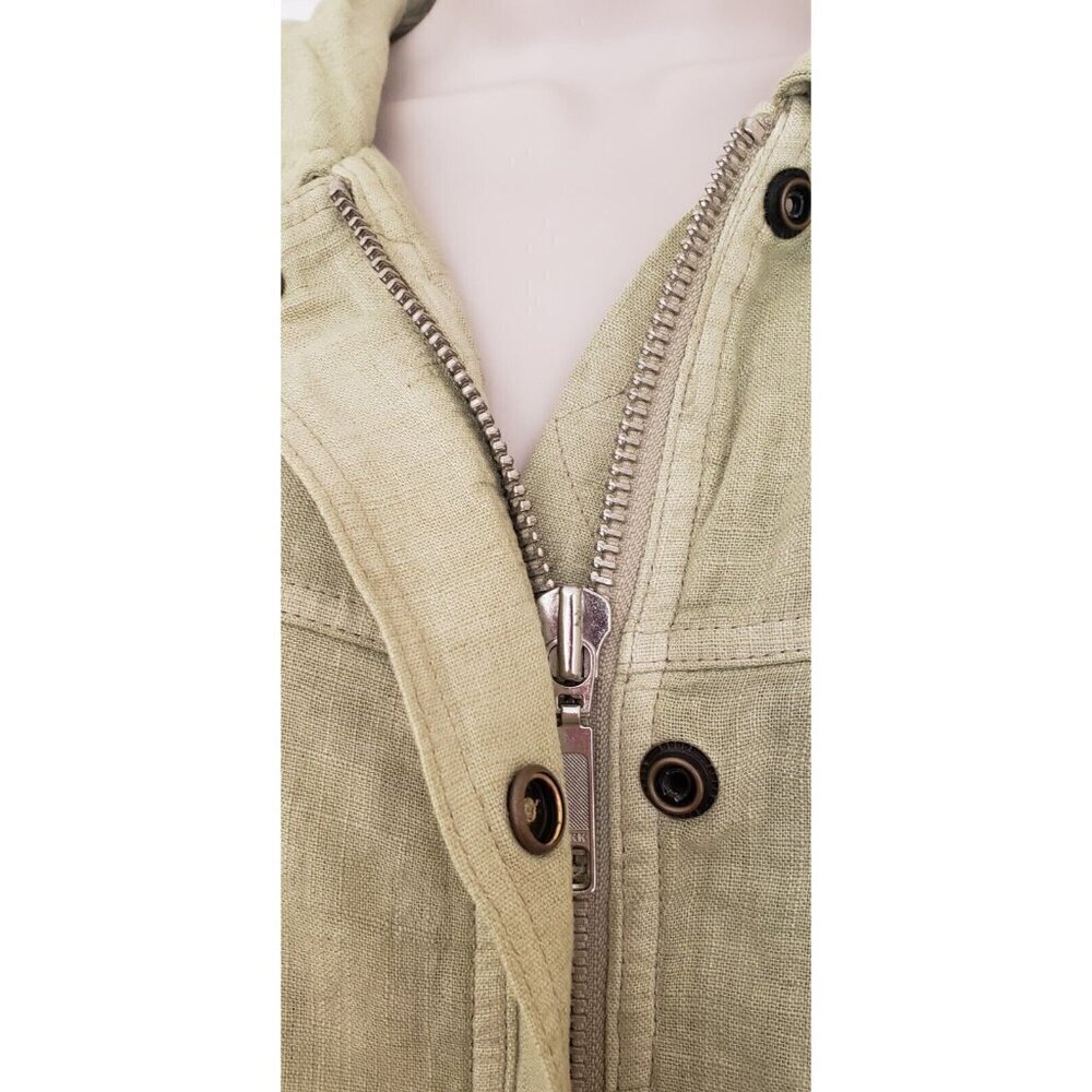 NEW WE THE FREE BY FREE PEOPLE LOLA LINEN JACKET DRIED ALOE MEDIUM - Picture 4 of 8